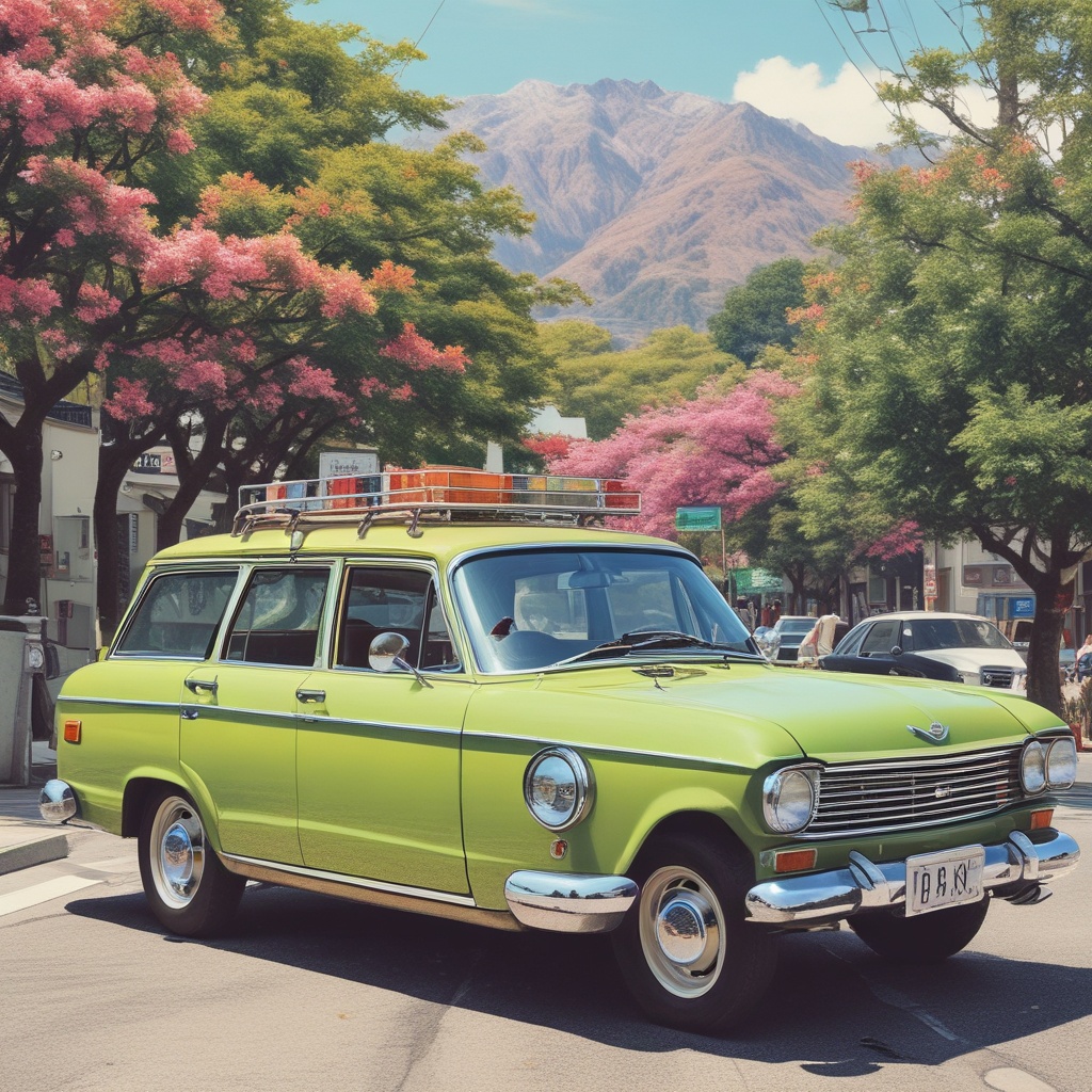 青いスポーツカー